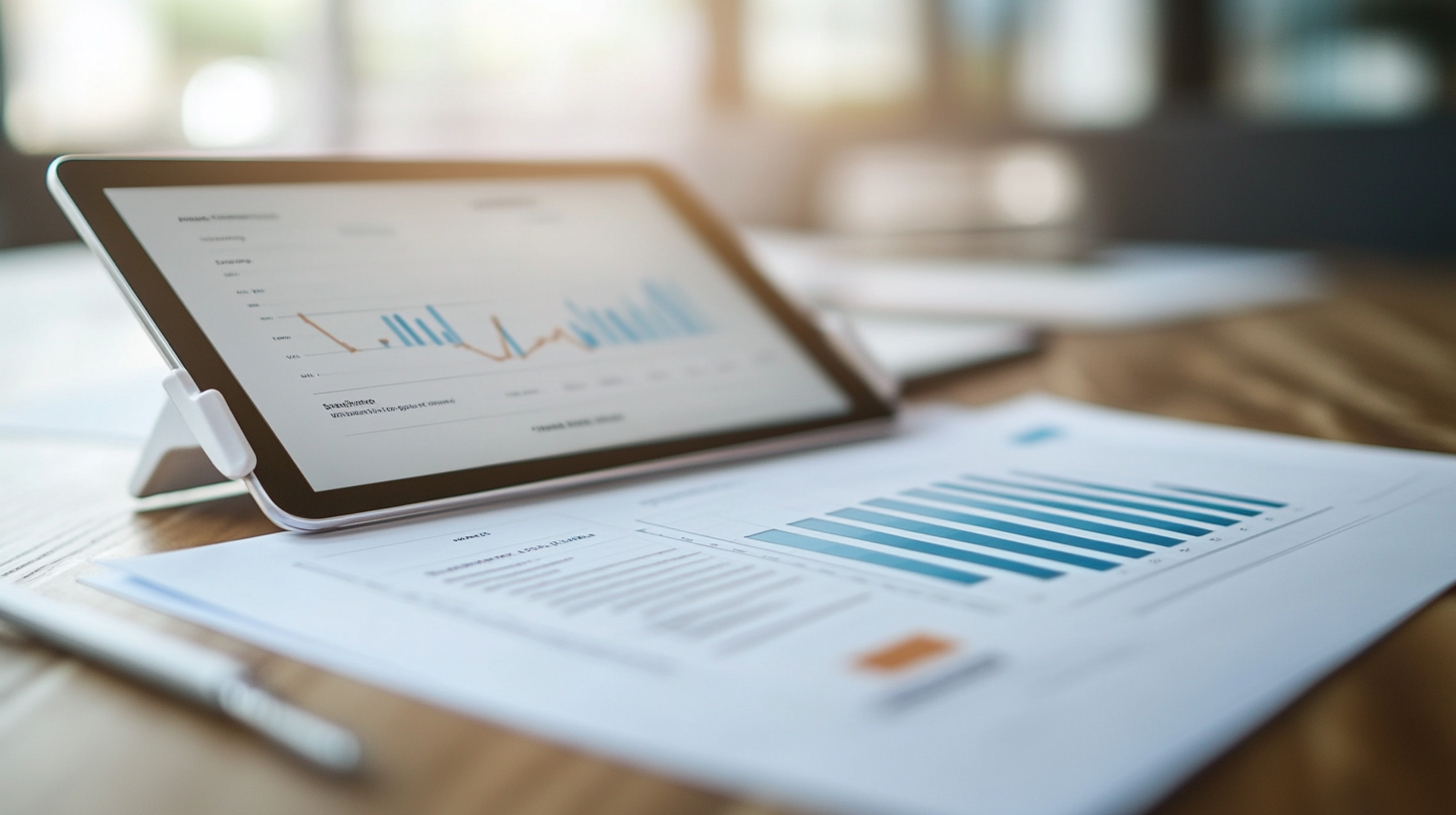 Tablet und Studien zu D3, Knochengesundheit und Ernährung liegen auf dem Tisch.
